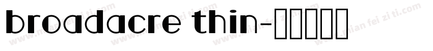 broadacre thin字体转换